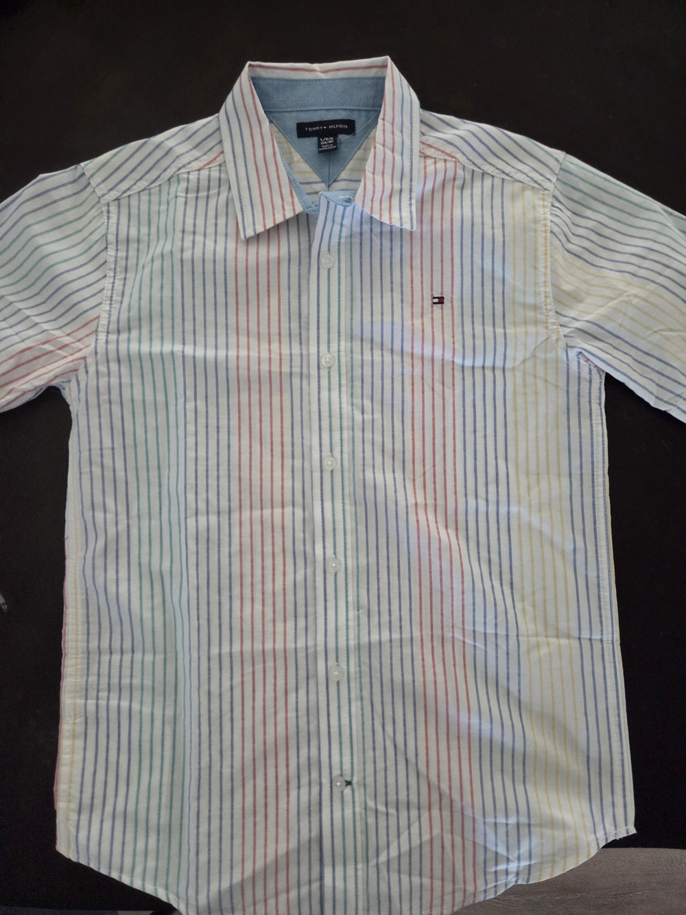 Tommy Hilfiger Kids Multi-Stripe Cotton Button-Down Shirt
